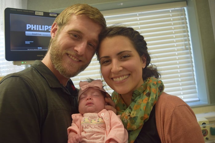 baby Petra is held by her parents after her premature birth 01